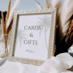 Vintage Palm Tree Wedding Cards & Gifts Poster