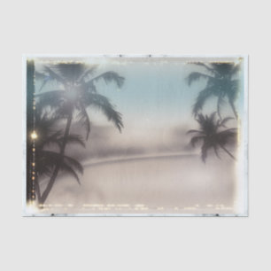 Vintage Palm Trees Beach Elegant Tropical Summer Tissue Paper