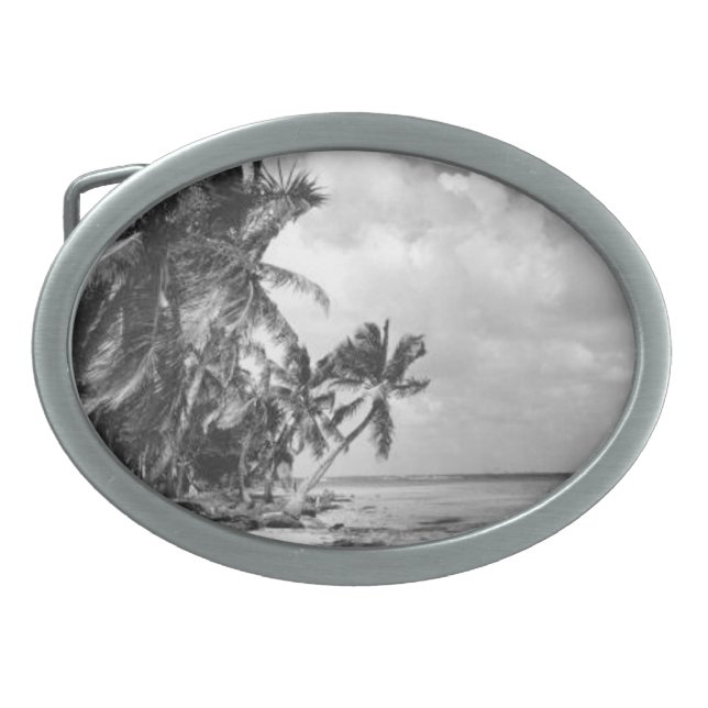 Vintage Palm Trees Belt Buckle (Front)