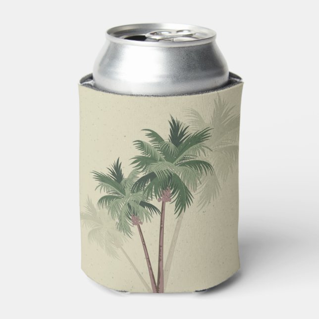 Vintage Palm Trees Can Cooler (Can Front)