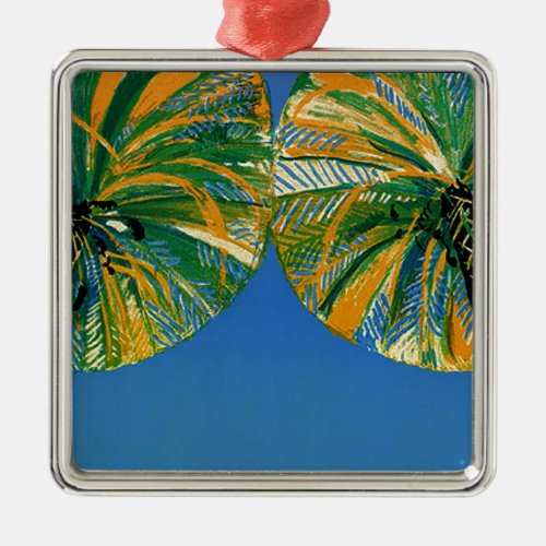 Vintage Palm Trees Cote DAzur Ornament