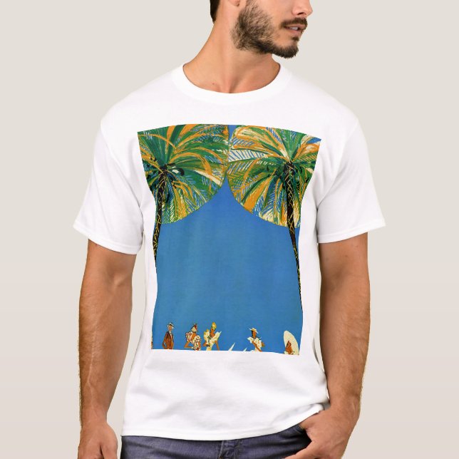 Vintage Palm Trees Cote D'Azur T-Shirt (Front)