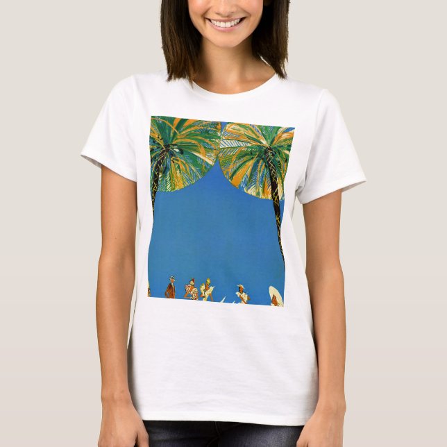 Vintage Palm Trees Cote D'Azur T-Shirt (Front)