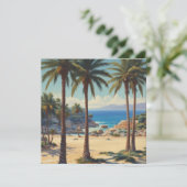 Vintage Palm Trees Cote D'Azur Travel (Standing Front)