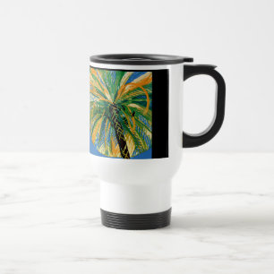 Vintage Palm Trees Cote D'Azur Travel Coffee Mug