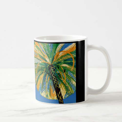 Vintage Palm Trees Cote DAzur Travel Coffee Mug