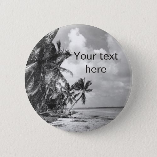 Vintage Palm Trees Custom Text Button