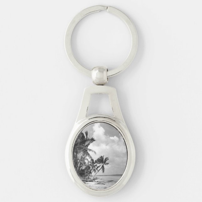 Vintage Palm Trees Keychain (Front)