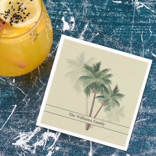 Vintage Palm Trees Napkins (Creator Uploaded)