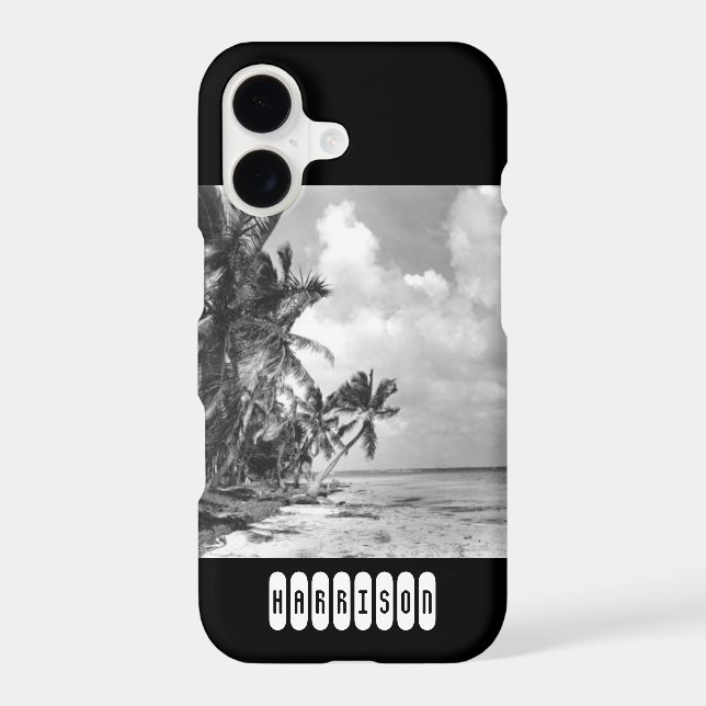 Vintage Palm Trees Personalised Case-Mate iPhone Case (Back)