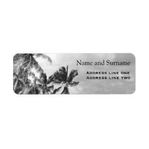 Vintage Palm Trees Personalised Label
