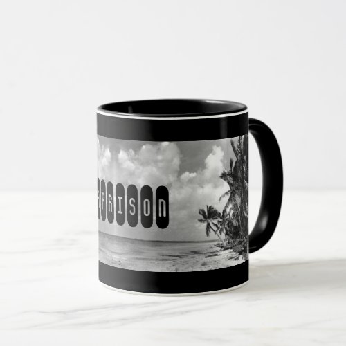 Vintage Palm Trees Personalised Mug