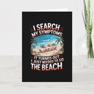 Vintage Palm Trees Retro Ocean Needed To Go Beach Card