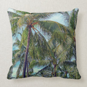 Vintage Palm Trees Throw Pillow