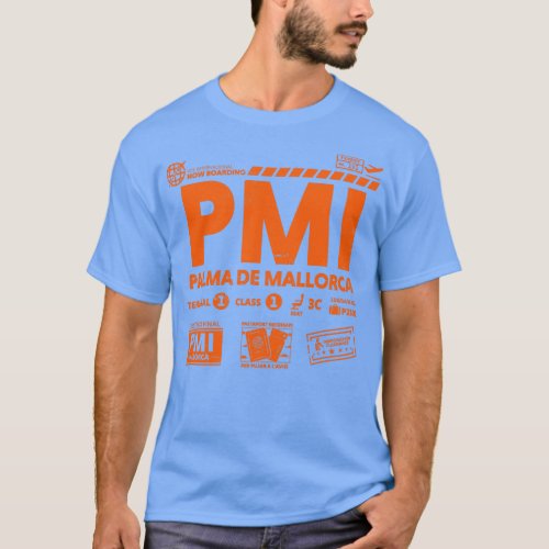 Vintage Palma de Mallorca PMI Airport Code Travel  T_Shirt