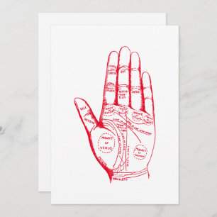 Vintage Palmistry Chart Palm Reading Tote Bag Invitation