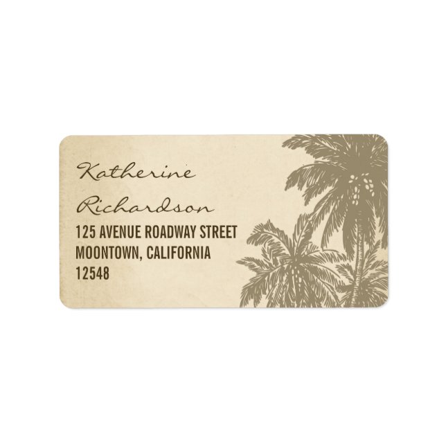 vintage palms address labels (Front)