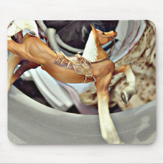 Vintage Palomino Horse Digital Art Mouse Pad