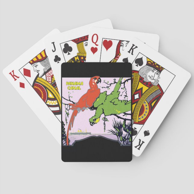 Vintage Panama Canal Travel Poker Cards (Back)