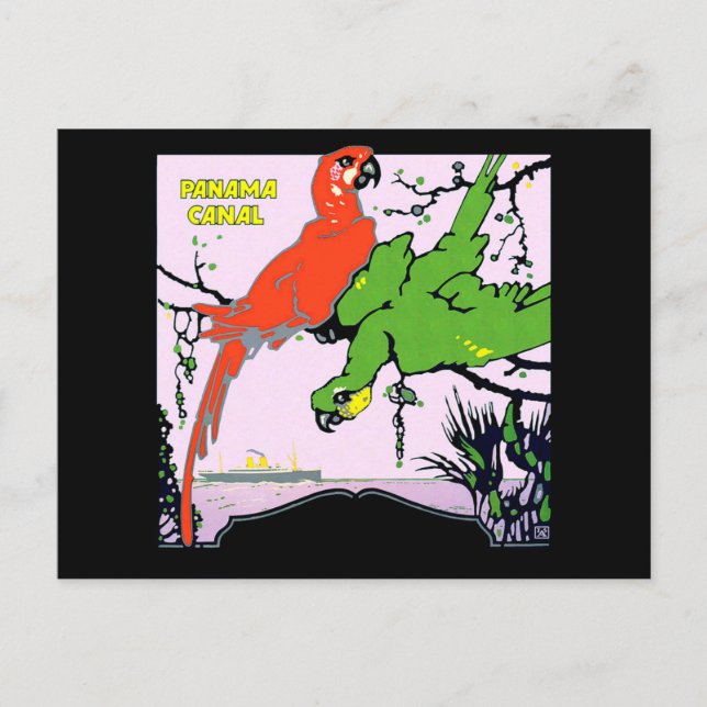 Vintage Panama Canal Travel Postcard (Front)