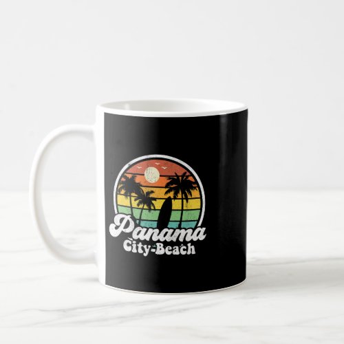 Vintage Panama City Beach Florida Surfing Retro Su Coffee Mug
