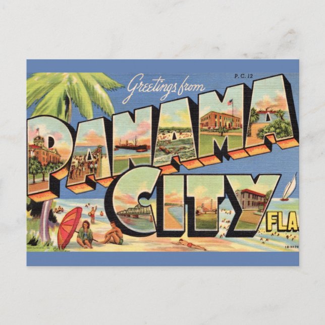 Vintage Panama City Florida Postcard (Front)