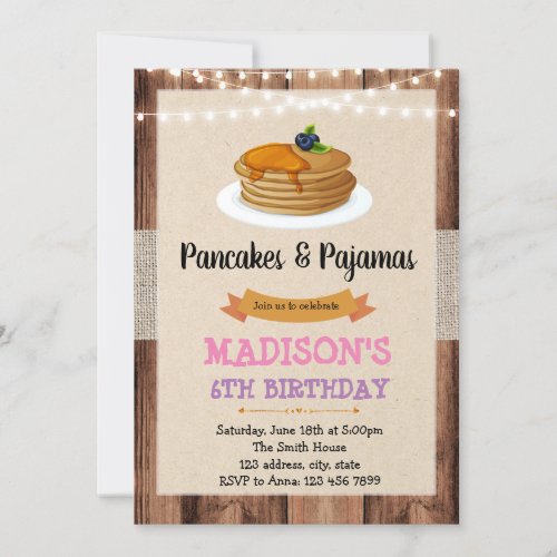 Vintage pancake invitation