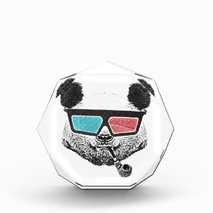 Vintage panda 3-D glasses Acrylic Award