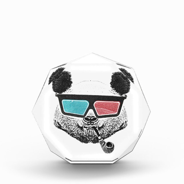 Vintage panda 3-D glasses Acrylic Award (Front)