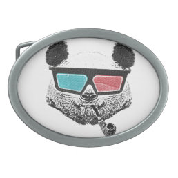 Vintage panda 3-D glasses Belt Buckle