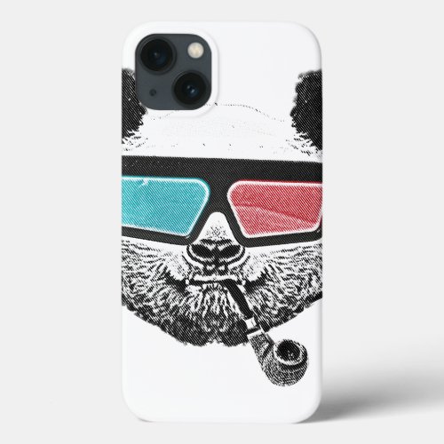 Vintage panda 3_D glasses iPhone 13 Case