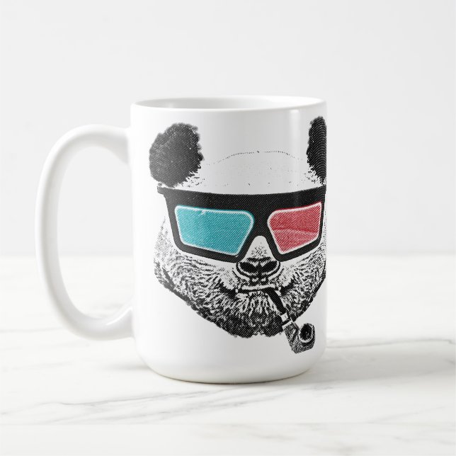 Vintage panda 3-D glasses Coffee Mug (Left)