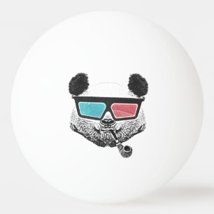 Vintage panda 3-D glasses Ping-Pong Ball