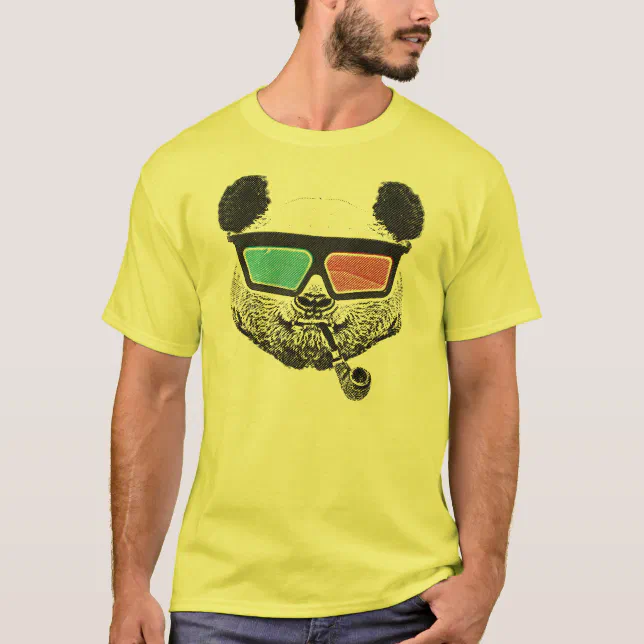 Vintage panda 3-D glasses T-Shirt | Zazzle