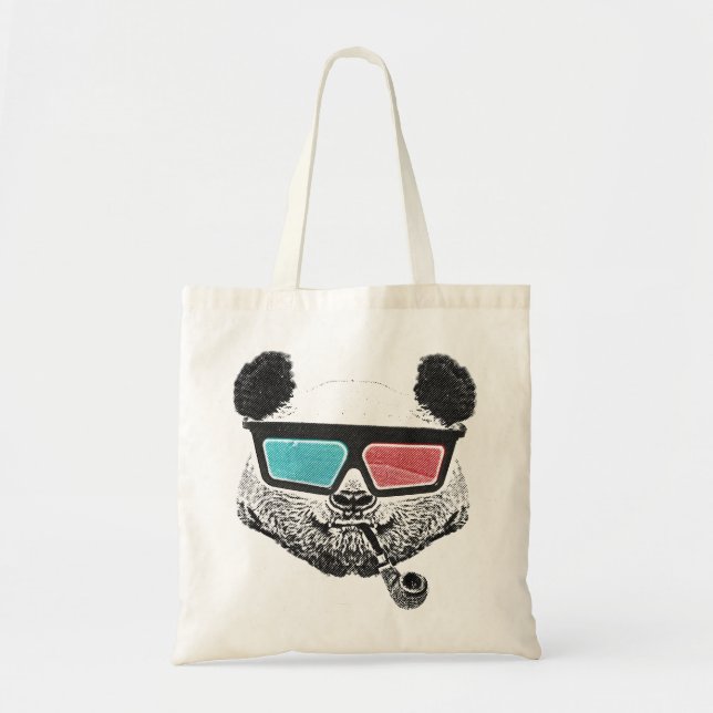 Vintage panda 3-D glasses Tote Bag (Front)