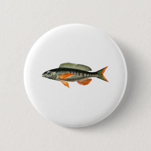 Vintage Pandora fish illustration Button