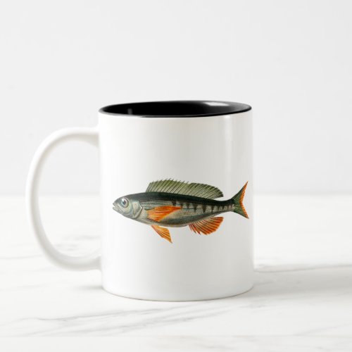 Vintage Pandora fish illustration Two_Tone Coffee Mug