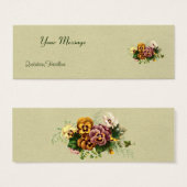 Vintage Pansies Bouquet (Front & Back)