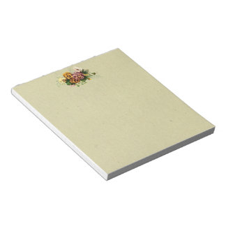 Vintage Pansies Bouquet Notepad