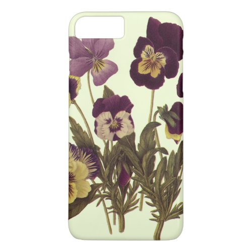 Vintage Pansies in Bloom Floral Garden Flowers iPhone 8 Plus7 Plus Case