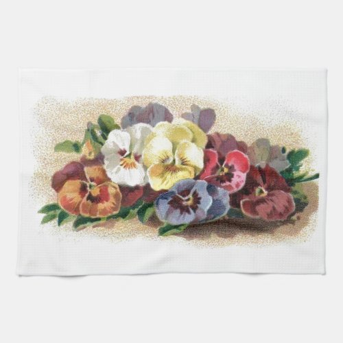 Vintage Pansies Kitchen Towels