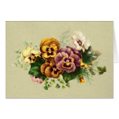 Vintage Pansies Painted Bouquet (Front Horizontal)
