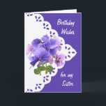 Vintage Pansy Flower Sister-in-law Birthday Card<br><div class="desc">Vintage Pansy Flower for your Sister-in-law Birthday</div>