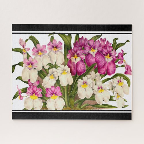 Vintage Pansy Orchid Flowers Puzzle