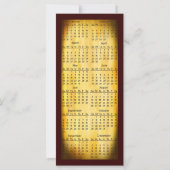 Vintage Panted Sparrows 2012 Calendar Bookmark (Back)