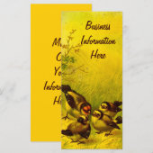 Vintage Panted Sparrows Bookmark Rack Card (Front/Back)