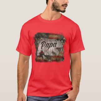Vintage Papa Bear Fathers Day retro T-Shirt
