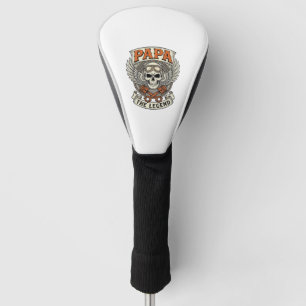 Vintage Papa Biker Skull Legend Golf Head Cover