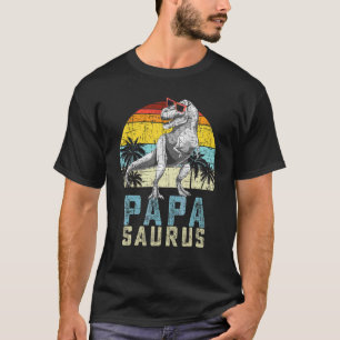 Vintage Papa Saurus Rex Dinosaur Family Matching T-Shirt