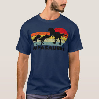 Vintage Papasaurus T Rex Dinosaur Family Matching T-Shirt